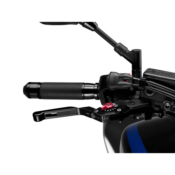 Puig Extendable Folding V3 Brake (Black Extender With Blue Selector) Red